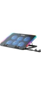 Resim Daders Home Gaming M60 Laptop Soğutucu, Notebook Stand,10 Rgb Işık Kontrolü, 15.6-17 Inch, Hız Kontrolü, 6 Büyük Fan,telefon Standı, 2 USB 