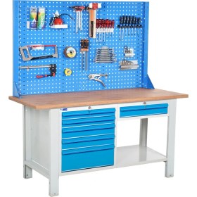 Resim Star Çelik Atölye Çalışma Tezgahı (1600 x 720 x 830-930/1844 mm) 