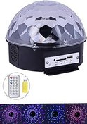 Resim Mobee Sese Duyarlı USB ve SD Kart Girişli Led Küre Disko Topu Renkli Işıklı Lazer Hoparlör Yüksek Ses 