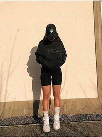 Resim Unisex Siyah Renk Beyaz Logo Beyzbol Ny New York Şapka - Unisex Siyah - Beyaz 