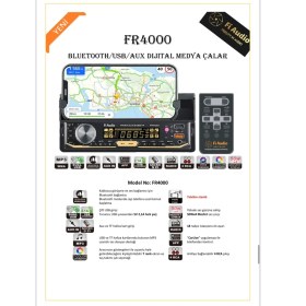 Resim Leader Fi Audio FR4000 Telefon Standlı Bluetooth/usb/aux Dijital Medya Çalar Oto Teyp 