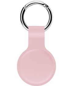 Resim Pembe Airtag Kılıfı İçin Silikon Koruyucu Kol Kapağı Anahtarlık Airtags-tracker 