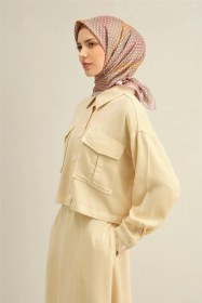 Resim Armine Klasik Desenli Saf İpek Twill Eşarp 9319d 82 Pembe 