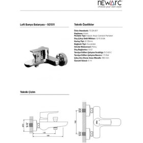 Resim Newarc Krom Banyo Bataryası 921511 