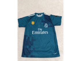 Resim Cristiano Ronaldo 2017 2018 Okyanus Turkuaz Kısa Kol Şampiyonlar Ligi Deplasman Forması 