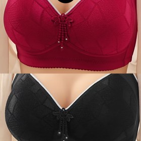 Resim Set of 2 İnce Sabitleme Kupası Büyüklüğü ile Güzel Arka Tasarımı, Destek Sağlayarak Sarkanı Önlemek İçin Uygun, Kadınlar ve Anneler İçin, Dantel Detayları ile 