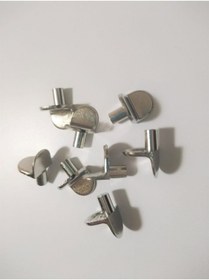 Resim ARON (25 Adet) Metal Mobilya Raf Pimi Nikel 5mm 