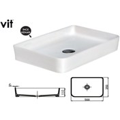 Resim ALVİT Smart Slim Tezgahüstü Setüstü Lavabo 35*50 Cm 