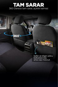 Resim KETHLİNE Fiat Pratico Uyumlu Bej Oto Koltuk Kılıfı (tam Takım Araba Koltuk Kılıfı) 