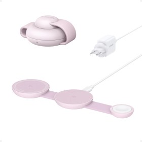 Resim Anker UFO MagGo Kablosuz Şarj Cihazı (3'ü 1 Arada, Katlanabilir Ped) - Pembe - B25M8 (Anker Türkiye Garantili) 