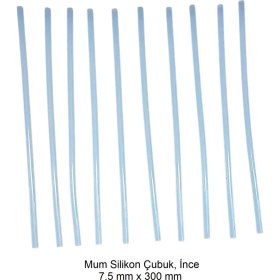 Resim Silikon Mum Çubuk, Ince 7,5 x 300 mm (10 Adet) 