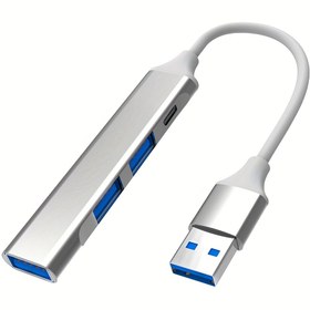Resim HOVEYO USB 3.0 Tip C Çok Portlu Hub Adaptörü, 4'ü 1 Arada Ultra İnce Tasarım Yüksek Hızlı USB-C'den USB'ye Aktarma ile Uyumlu, MacBook Pro, Xiaomi ve Daha Fazla Cihaza Uygun! Veri Aktarımı Merkezi | Modern Aksesuar | Yüksek Hızlı Arabirim, HOVEYO 