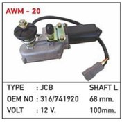 Resim ylz 12v Silecek Motoru Tek Milli Sabit Mil 90° Kabin 