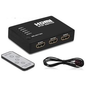 Resim Hdmi Çoklayıcı Çoğaltıcı Switch 5 Port Kumandalı Ir Alıcılı 