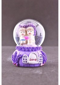 Resim Sevgiliye Aşkımsın Temalı Mini Boy Lila Kar Küresi 6,5 Cm Boy (554283594) 