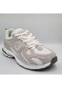 Resim Greyder 59217 Beyaz Süet - Gümüş Renk Deri Kadın Sneaker Spor Ayakkabı Beyaz - Gümüş 