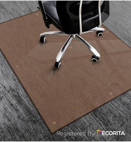 Resim Cam Sandalye Matı Bronz Cam 100cm X 120cm 