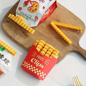 Resim 1 Adet 12 Patates Şekilli Atıştırmalık Organizatörü, Mutfak Klipsi, Plastik Kilitler - Mutfak Koruma ve Buzdolabı Düzenleme İçin İdeal, Atıştırmalık Poşetleri, Tahıllar ve Kiler Organizasyonu için Uygun 