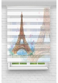 Resim Perdecizade Enxboy Eyfel Dijital Baskılı Zebra Perde-cocuk Odası-stor Perde Renkli 