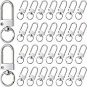 Resim 30 adet Metal Karides saç tokası Kilit, Döner Snap Anahtarlık Klipsi saç tokası, Anahtarlık saç tokası Anahtarlık Yapımı DIY El Sanatları Lanyard Yapımı Aksesuarları için Çanta Anahtar Zincirleri Bağlantı Takı Yapımı 