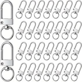Resim 30 adet Metal Karides saç tokası Kilit, Döner Snap Anahtarlık Klipsi saç tokası, Anahtarlık saç tokası Anahtarlık Yapımı DIY El Sanatları Lanyard Yapımı Aksesuarları için Çanta Anahtar Zincirleri Bağlantı Takı Yapımı 