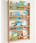 Resim Bofigo 4 Raflı 120 X 74 Cm Montessori Kitaplık Eğitici Çocuk Kita 