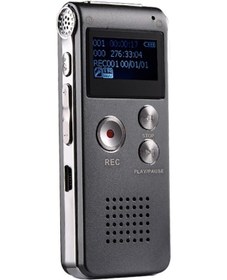 Resim Sk-012 8gb Voice Recorder Usb Professional Dictaphone Digital Audio With Wav Mp3 Player Var Function Record Siyah Gri 