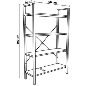 Resim Dekoratif Kitaplık Ahşap Çok Amaçlı Raf Mini Kİtaplık Beyaz 