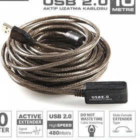 Resim Dark DK-CB-USB2EXTL10A 10 Mt USB 2.0 to USB 2.0 Erkek-Dişi USB 3.0 Aktif Uzatma Kablosu 