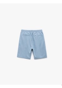 Resim Koton Cepli Keten Viskon Karışımlı Bermuda Oversize Beli Bağcıklı Şort Indıgo 5sam40074hw İndigo 