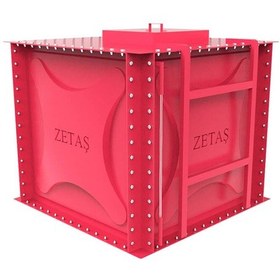 Resim Zetaş Fırın Boyalı Modüler Su Deposu Horoz İbiği Rengi 5000 L 