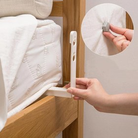 Resim 4 Adet Kaymaz Yorgan Klipsleri - İğnesiz Çarşaf & Nevresim Bağlantıları, Güvenli Köşe Tokaları, Dayanıklı PP Malzeme, Beyaz - Kolay Nokta Temizliği, Hareketi ve Kırışıklığı Önler, Tüm Yatak Boyutlarına Uygun, Minimalist Bağlantılar, Sağlam Yapı, Deliksiz Bağlantılar, Ev Organizatörleri, Basit Çözüm, Abs Plastik, Pratik Ev Hanımları 