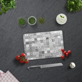 Resim Decorita Karakalem Çizim | Cam Kesme Tahtası - Cam Kesme Tablası |20cm x 30cm 