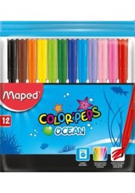Resim MAPED COLOR PEPS OCEAN KEÇELİ KALEM 12'L 