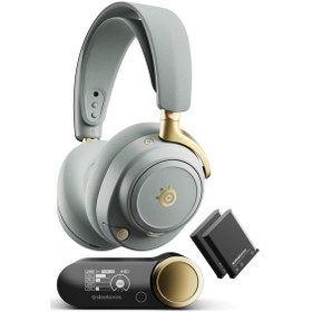 Resim Steelseries Arctis Nova Elite Hi-res Wireless Gaming Kulaklık - Sage Gold 