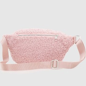 Resim Housebags Kadın Pembe Suni Kürklü Dokuma Bel Çantası 213 Pembe 