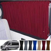 Resim Oto Pandami Mercedes Sprinter W907 Orta 2018+ Uyumlu Bordo Raylı Oto Perde Takımı 