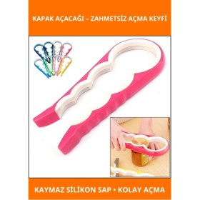 Resim Letsii Ergonomik Silikon Tutma Saplı Konserve Kapak Açacağı 