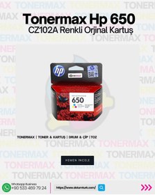 Resim HP 650 Cz102a Renkli Kartuş/1015 / 1016 / 1018 / 1515 / 1516 / 1518 / 2510 / 2515 / 2545 / 2 