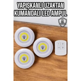 Resim MegaSepet Mutfak Dolap Altı Işığı Uzaktan Kumandalı Yapışkanlı Kablosuz Pilli - ME001W-51NVZ4 