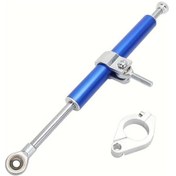Resim Tongdashop Motosiklet Direksiyon Damperi Evrensel Cnc 6061-t6 Alüminyum Çoğu Street Bike İçin Mavi 