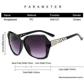 Resim Moda Büyük Boy Güneş Gözlüğü Kadın Vintage Tasarımcı Güneş Gözlüğü Plastik Büyük Çerçeve Siyah Aynalı Degrade Göz Gözlükleri 4 Çin 