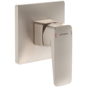 Resim Artema Root Square A4275134 Ankastre Duş Bataryası, Sıva Üstü, Fırçalı Nikel 