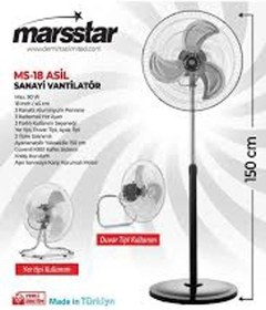 Resim Marsstar Ayaklı Vantilatör Çok Renkli 