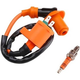 Resim Hightower Turuncu Yüksek Performanslı Racing Ateşleme Bobini Gy6 50cc 125cc 150cc Atv Moped Scooter 