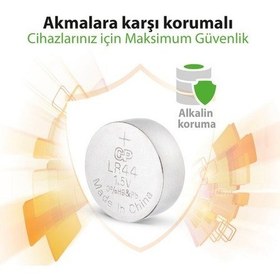 Resim Gp A76 LR44-V13GA Düğme Pil 1.5V Tek Kullanımlık Düğme Alkalin Para Pil 1 Adet Düğme Pil 