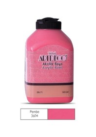 Resim Artdeco Akrilik Ahşap Boyası 500 Ml 3604 Pembe 