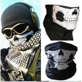 Resim Obamoto Motosiklet Kafatası Desenli Maske Bandana Balaklava 