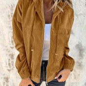 Resim Kadın Kapüşonlu Ceket - Gevşek Fit Fermuarlı Mont, Bağcıklı Kapüşon, Sonbahar/Kış için Esnek Olmayan Kumaş, Sarı Yeşil/Siyah/Özgü Renklerde Rahat Dış Giyim - Günlük ve Resmi Etkinlikler, Sonbahar Modası, Rahat Siluet, Kaliteli Dikiş, Şık Mont, Sokak Giyim Severleri, Kış Giyim, Dayanıklı Yapı, Şehir Stili 