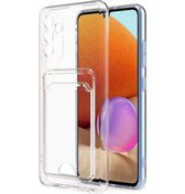 Resim Galaxy A54 Kılıf Şeffaf Kartlıklı Kamera Korumalı Silikon 